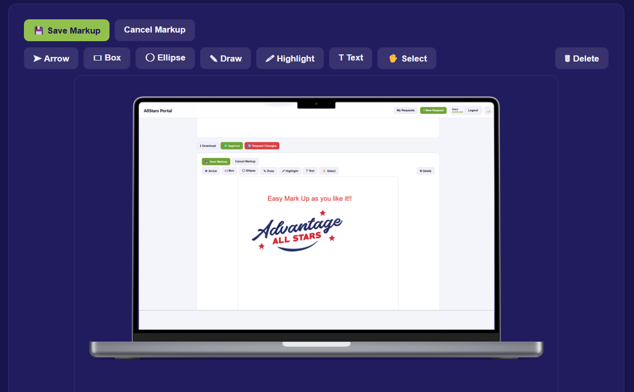 Markup tool